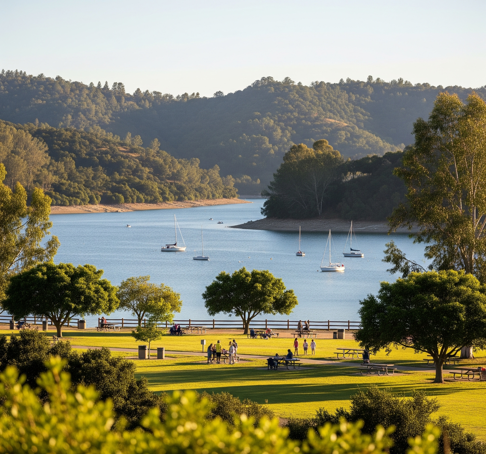 A Peaceful Shot Of The Hansen Dam Recreation Area